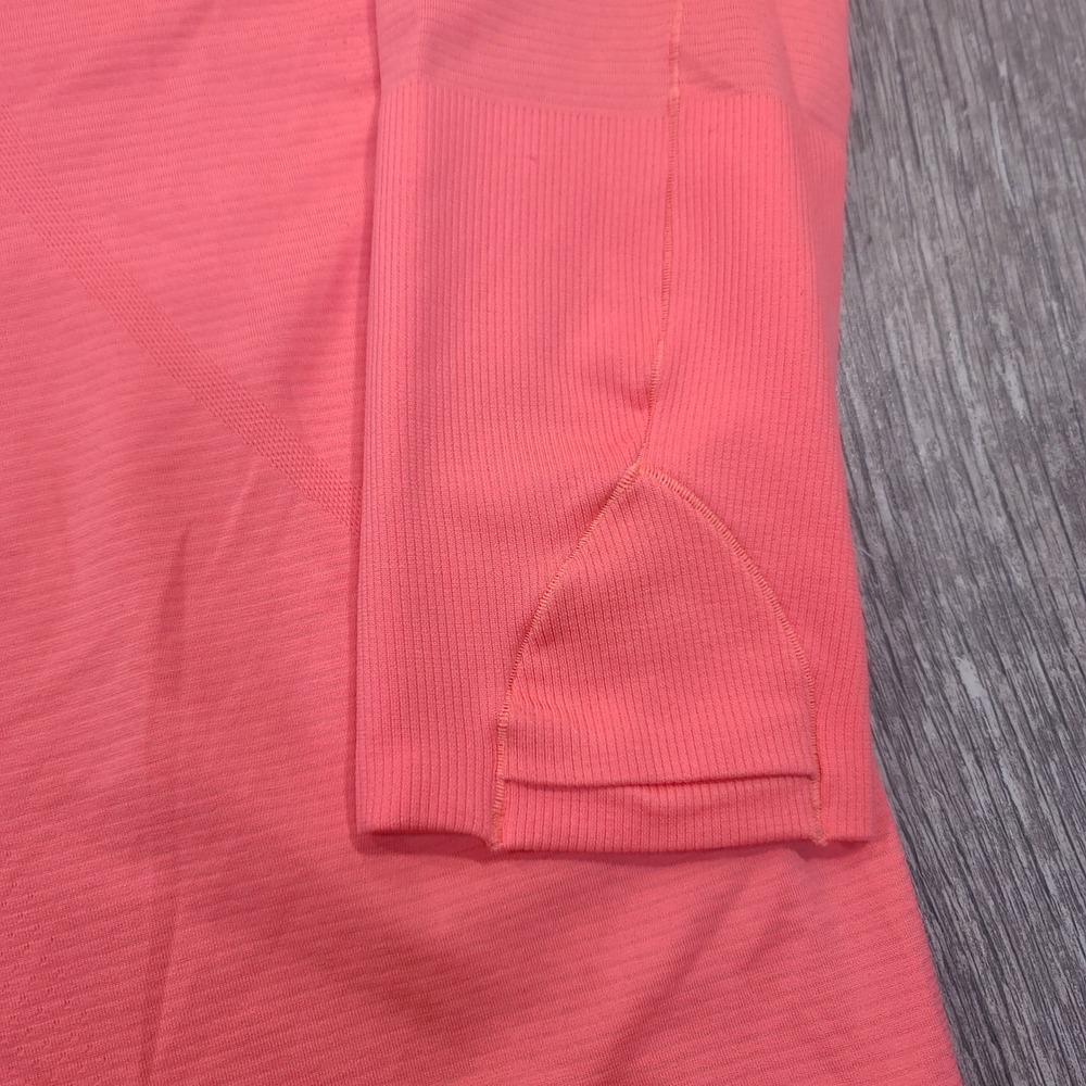 Lululemon Swiftly Tech Long Sleeve Crew Women Size 20 Coral Pink Running Top - Picture 7 of 9